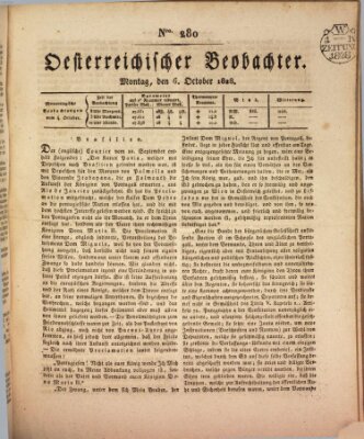 Der Oesterreichische Beobachter Montag 6. Oktober 1828