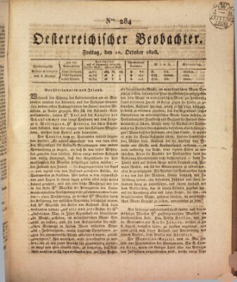 Der Oesterreichische Beobachter Freitag 10. Oktober 1828