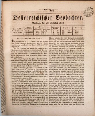 Der Oesterreichische Beobachter Dienstag 28. Oktober 1828