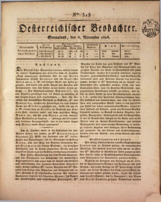 Der Oesterreichische Beobachter Samstag 8. November 1828