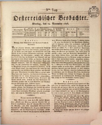 Der Oesterreichische Beobachter Montag 24. November 1828