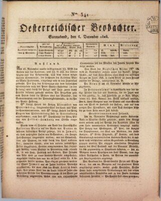 Der Oesterreichische Beobachter Samstag 6. Dezember 1828