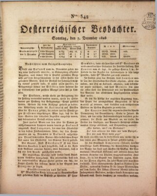 Der Oesterreichische Beobachter Sonntag 7. Dezember 1828