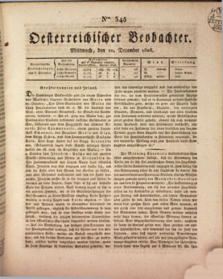 Der Oesterreichische Beobachter Mittwoch 10. Dezember 1828