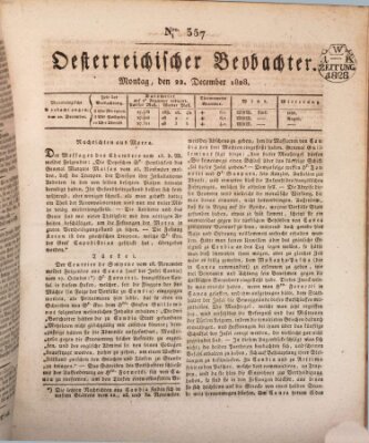 Der Oesterreichische Beobachter Montag 22. Dezember 1828