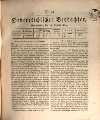 Der Oesterreichische Beobachter Samstag 24. Januar 1829