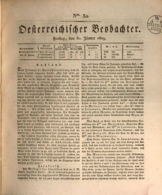 Der Oesterreichische Beobachter Freitag 30. Januar 1829