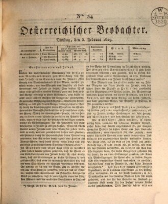 Der Oesterreichische Beobachter Dienstag 3. Februar 1829