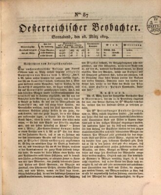 Der Oesterreichische Beobachter Samstag 28. März 1829