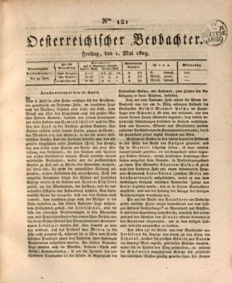 Der Oesterreichische Beobachter Freitag 1. Mai 1829