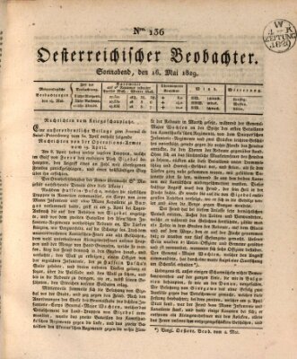 Der Oesterreichische Beobachter Samstag 16. Mai 1829