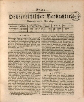 Der Oesterreichische Beobachter Sonntag 31. Mai 1829