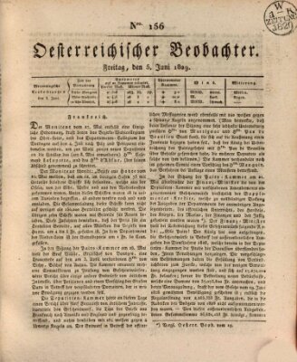 Der Oesterreichische Beobachter Freitag 5. Juni 1829