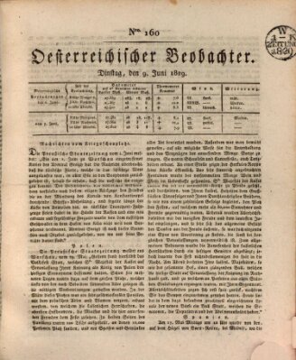 Der Oesterreichische Beobachter Dienstag 9. Juni 1829