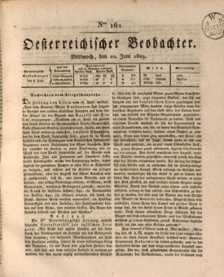 Der Oesterreichische Beobachter Mittwoch 10. Juni 1829