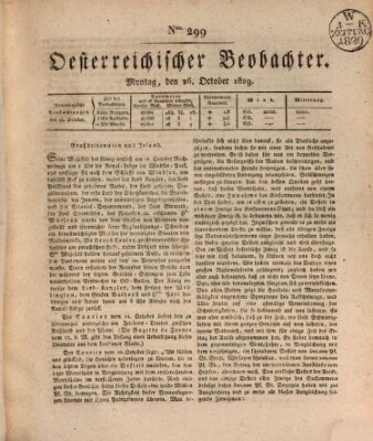 Der Oesterreichische Beobachter Montag 26. Oktober 1829