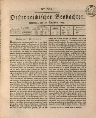 Der Oesterreichische Beobachter Montag 28. Dezember 1829