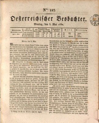 Der Oesterreichische Beobachter Montag 3. Mai 1830