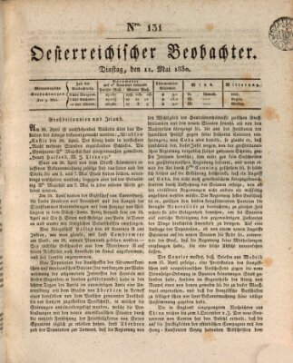 Der Oesterreichische Beobachter Dienstag 11. Mai 1830