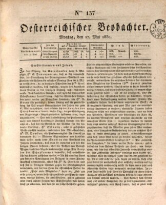 Der Oesterreichische Beobachter Montag 17. Mai 1830