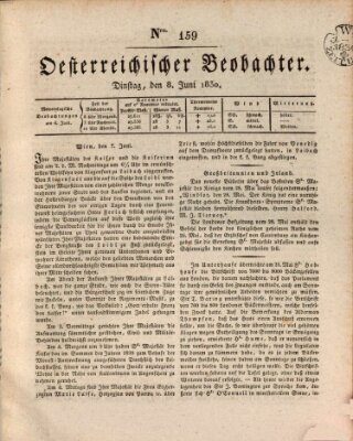 Der Oesterreichische Beobachter Dienstag 8. Juni 1830