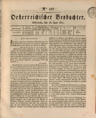 Der Oesterreichische Beobachter Mittwoch 16. Juni 1830
