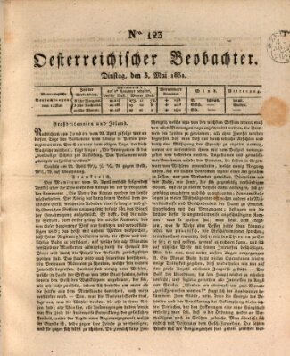 Der Oesterreichische Beobachter Dienstag 3. Mai 1831