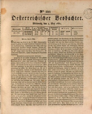 Der Oesterreichische Beobachter Mittwoch 4. Mai 1831