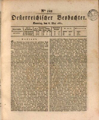 Der Oesterreichische Beobachter Sonntag 8. Mai 1831