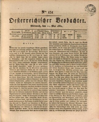 Der Oesterreichische Beobachter Mittwoch 11. Mai 1831