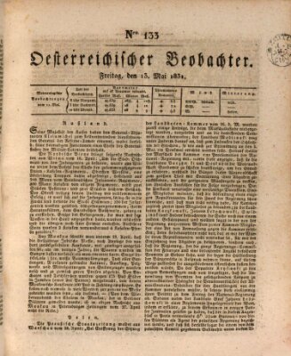 Der Oesterreichische Beobachter Freitag 13. Mai 1831