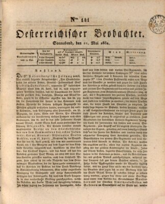 Der Oesterreichische Beobachter Samstag 21. Mai 1831