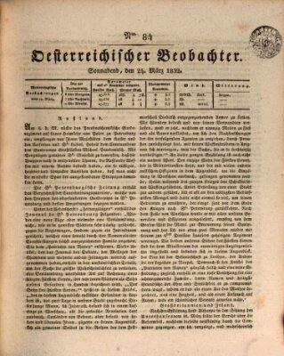 Der Oesterreichische Beobachter Samstag 24. März 1832