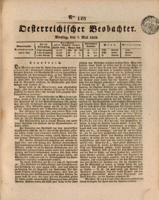 Der Oesterreichische Beobachter Montag 7. Mai 1832