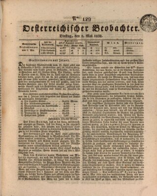 Der Oesterreichische Beobachter Dienstag 8. Mai 1832