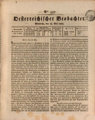 Der Oesterreichische Beobachter Mittwoch 16. Mai 1832