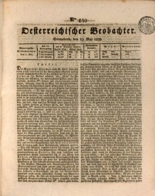 Der Oesterreichische Beobachter Samstag 19. Mai 1832