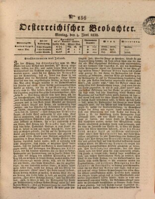 Der Oesterreichische Beobachter Montag 4. Juni 1832