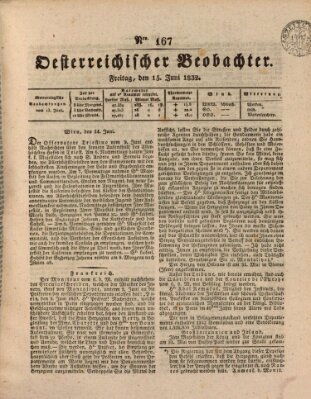 Der Oesterreichische Beobachter Freitag 15. Juni 1832