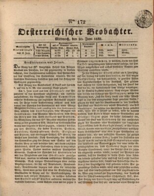 Der Oesterreichische Beobachter Mittwoch 20. Juni 1832