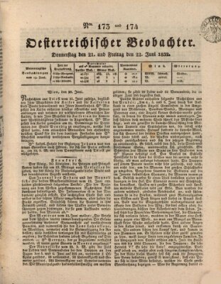 Der Oesterreichische Beobachter Freitag 22. Juni 1832