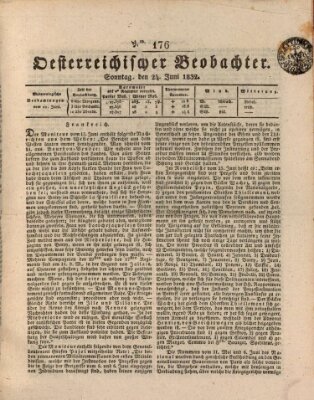 Der Oesterreichische Beobachter Sonntag 24. Juni 1832