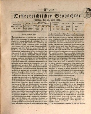 Der Oesterreichische Beobachter Freitag 20. Juli 1832