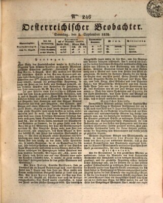 Der Oesterreichische Beobachter Sonntag 2. September 1832