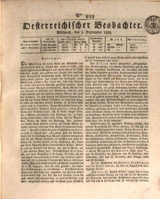 Der Oesterreichische Beobachter Mittwoch 5. September 1832