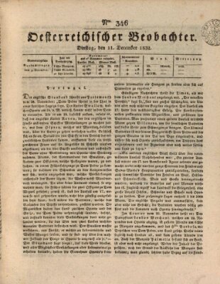 Der Oesterreichische Beobachter Dienstag 11. Dezember 1832