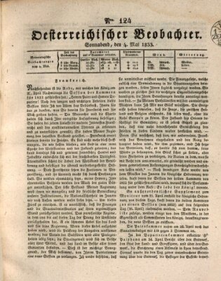 Der Oesterreichische Beobachter Samstag 4. Mai 1833