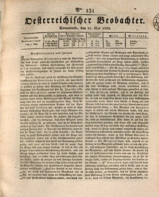 Der Oesterreichische Beobachter Samstag 11. Mai 1833