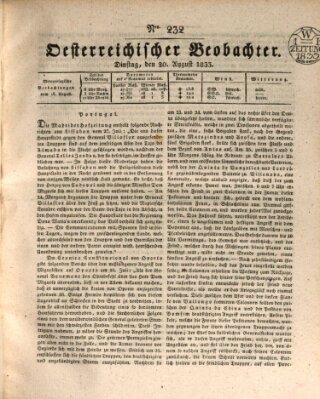 Der Oesterreichische Beobachter Dienstag 20. August 1833