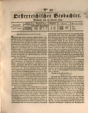 Der Oesterreichische Beobachter Mittwoch 29. Januar 1834